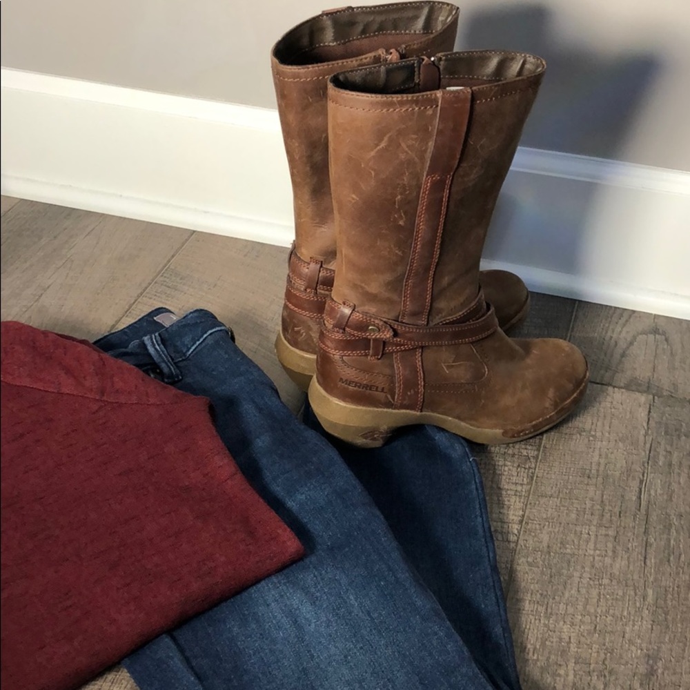 Merrill Brown Rustic Boot